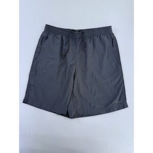Reebok Mens Gray Ripstop Athletic Shorts Elastic Drawstring Pockets Size Medium